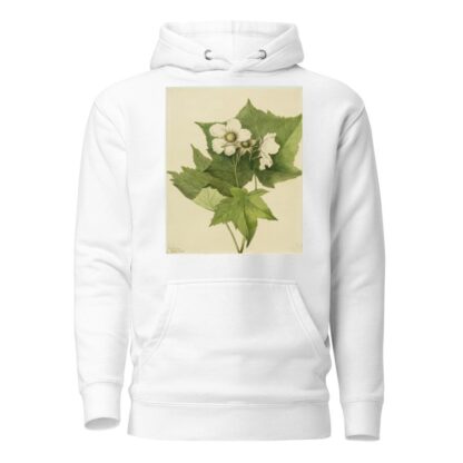 White Flowering Raspberry by Mary Vaux Walcott Hoodie