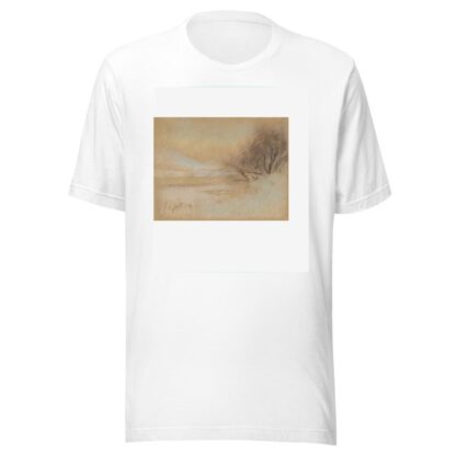 Winter landscape with river by Ladislav Mednyánszky T-Shirt