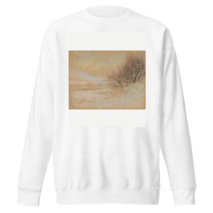 Winter landscape with river by Ladislav Mednyánszky Sweatshirt