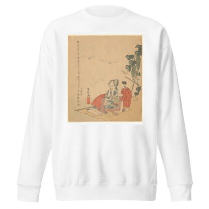 Woman and Boy with Melon Plant by Katsushika Hokusai Sweatshirt