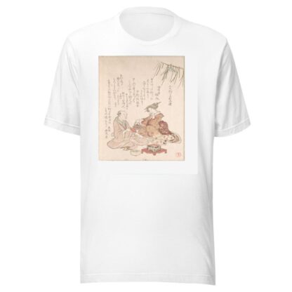 Woman Entertaining Her Guest with New Year Wine by Kubo Shunman T-Shirt
