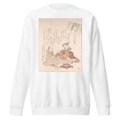 Woman Entertaining Her Guest with New Year Wine by Kubo Shunman Sweatshirt