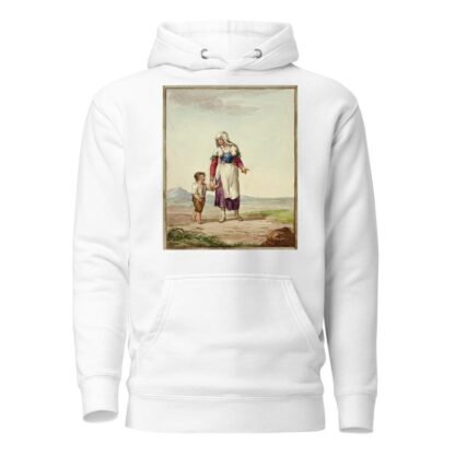 Woman in Native Costume with Boy on Road by After Bartolomeo Pinelli Hoodie