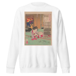 Woman watching the shadow of a pine branch cast by the Moon by Tsukioka Yoshitoshi Sweatshirt