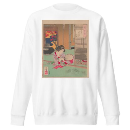 Woman watching the shadow of a pine branch cast by the Moon by Tsukioka Yoshitoshi Sweatshirt