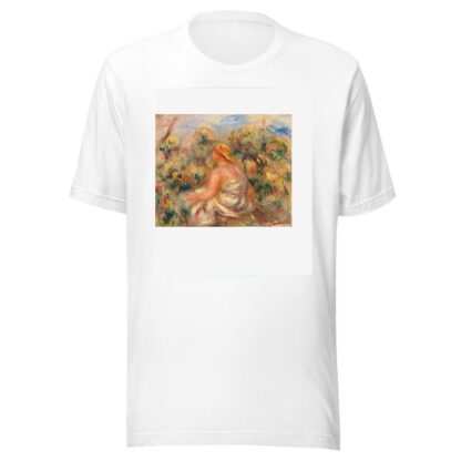 Woman with Hat in a Landscape by Pierre-Auguste Renoir T-Shirt