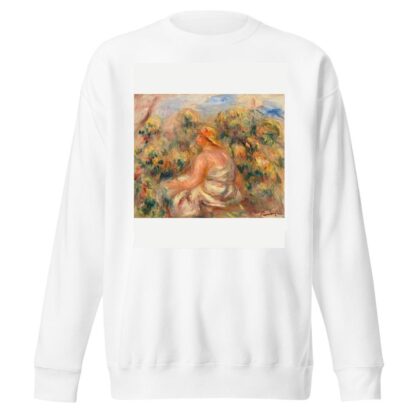 Woman with Hat in a Landscape by Pierre-Auguste Renoir Sweatshirt