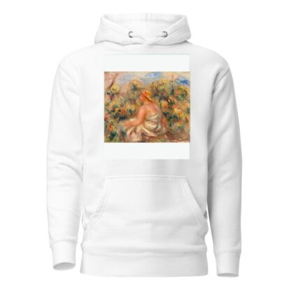 Woman with Hat in a Landscape by Pierre-Auguste Renoir Hoodie