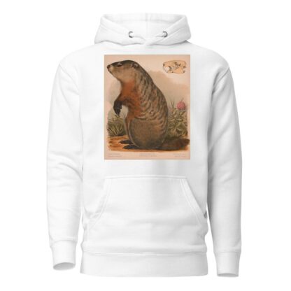 Woodchuck – Arctomys monax by Louis Prang & Co. Hoodie
