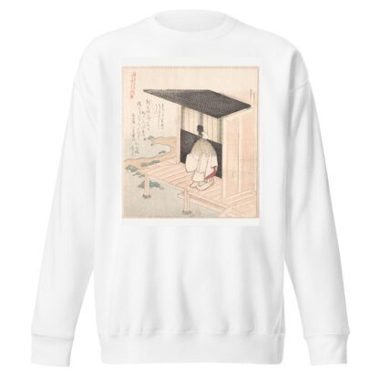 Young Nobleman Looking Inside of a House by Kubo Shunman Sweatshirt