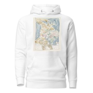 Zittende naakte figuur naast een vaas met bloemen by Reijer Stolk Hoodie